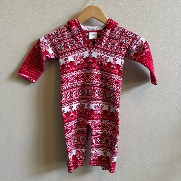 Hanna Andersson Holiday Sweater Romper sz 80 // US 18-24mo - Picture 4 of 7